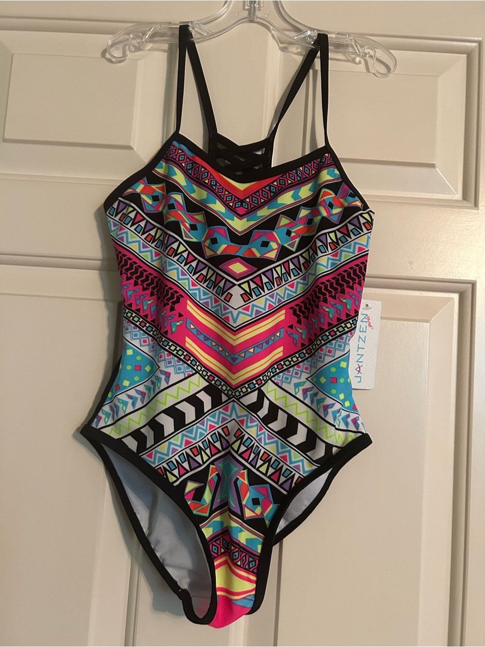 Jantzen Multicolor Geometric One-Piece Swimsuit